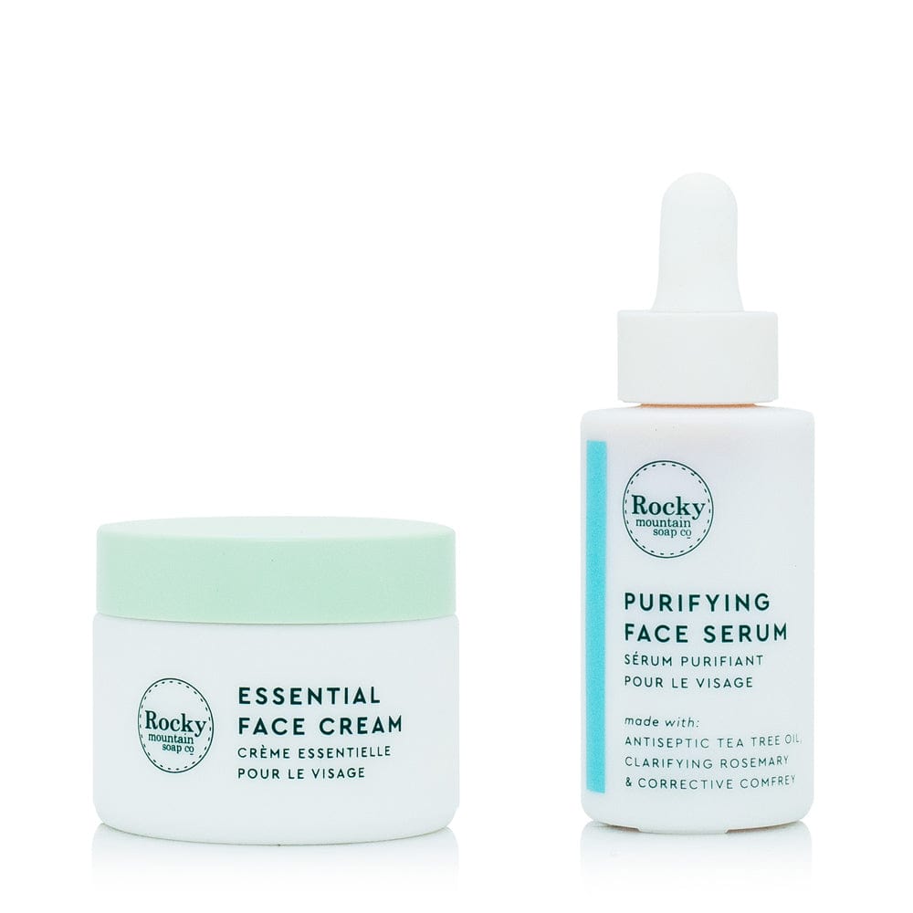 Essential Face Cream & Purifying Natural Face Serum